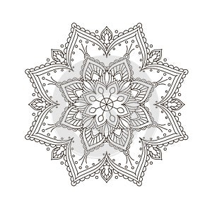 Ethnic mandala design - bohemian mandala pattern, henna style