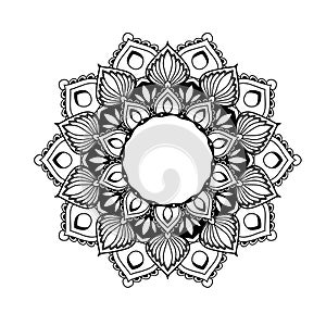 Ethnic mandala design - flower style tracery