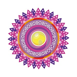 Ethnic mandala indu style icon