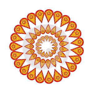 Ethnic mandala indu style icon