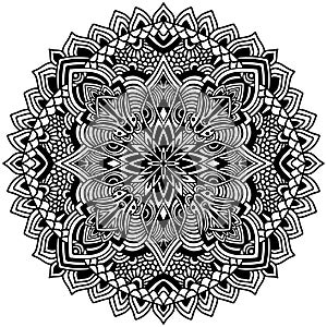 Ethnic Mandala ornament. Coloring book page