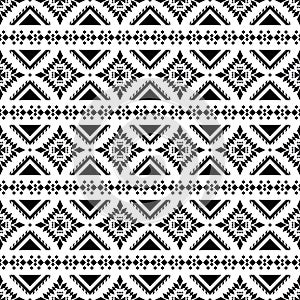 Tribal art seamless stripe pattern in Aztec style.