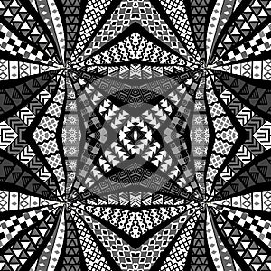 Ethnic motifs kaleidoscope pattern