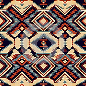 ethnic motifs, tapestry. African, South American patterns in red-brown colors