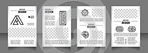 Ethnic museum blank brochure design