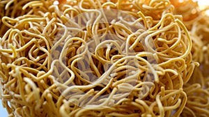 Ethnic oriental orange rice noodles