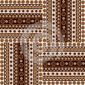 Ethnic ornaments seamless pattern in african style