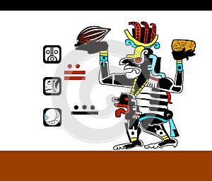 Ethnic pattern of American Indians: the Aztecs, the Mayans, the Incas. Vector illustration
