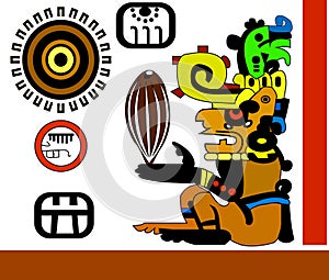 Ethnic pattern of American Indians: the Aztecs, the Mayans, the Incas. Vector illustration