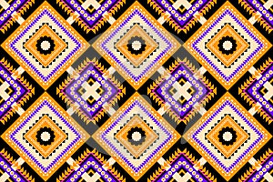 Ethnic pattern as swithing rectangle style with crossing stripe line. Geometric ethnic pattern seamless as traditional pattern.