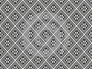 Ethnic pattern in Gray tone. Fabric design in pattern of tribe. Design textile in black and white tone.