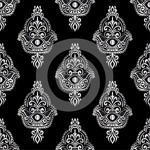 Ethnic pattern with hamsa