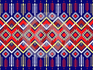 Ethnic pattern with stripe crossing line. Geometric ethnic pattern seamless as traditional pattern. Design for fabric, background.