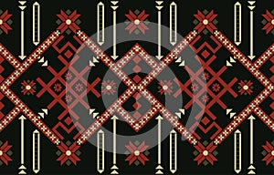 Ethnic Print Fabric Pattern. Geometric seamless ornament for ceramics, wallpaper, textile, web, cards. Ethnic pattern. Border orna