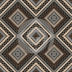 Ethnic rhomboid seamless pattern in african style