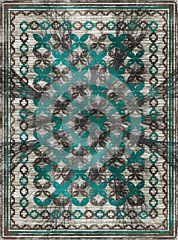 Ethnic rug carpet pattern