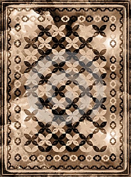Ethnic rug carpet pattern
