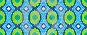 Ethnic Seamless Kaleidoscope. Bright Colors Geometric Print. African Wax Print. Multicolor Design.