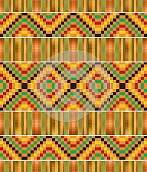 Ethnic seamless pattern. Cloth Kente. Tribal print