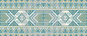 Ethnic seamless pattern design for wallpaper, geometric background, carpet, textile, clothing, wrapping, batik, fabric, colorful v