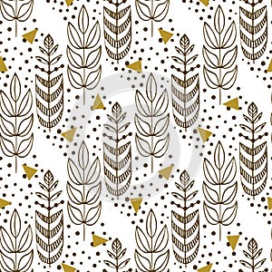 Ethnic seamless pattern with stylish trees. Endless texture for fabric, textile, covers, backgrounds, wrapping, package design .