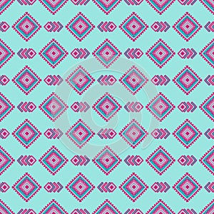 Ethnic seamless pattern. Tribal line print in african, mexican, american, indian style. Geometric boho background