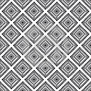 Ethnic seamless pattern. Tribal line print in african, mexican, american, indian style. Geometric boho background