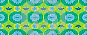 Ethnic Seamless Wallpaper. Bright Colors Geometric Batik. African Wax Pattern.