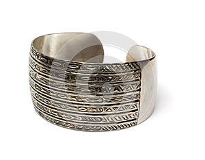 Ethnic silver bangle photo