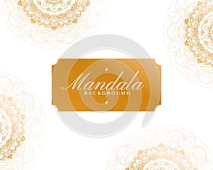 ethnic style decorative indian mandala pattern background