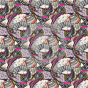 Ethnic style fashion African seamless pattern.