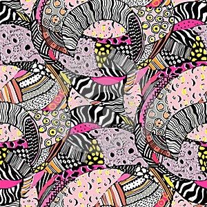 Ethnic style fashion African seamless pattern.