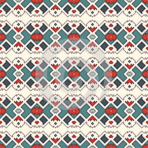 Ethnic style seamless pattern. Native americans abstract background. Tribal motif. Boho chic digital paper