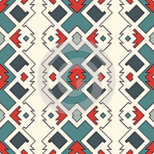 Ethnic style seamless pattern. Native americans abstract background. Tribal motif. Boho chic digital paper