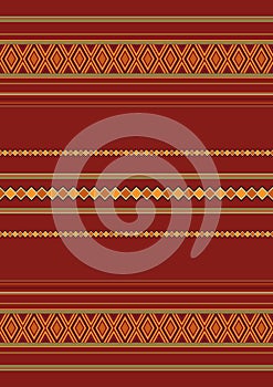 Ethnic textile background. Mexican striped blanket seamless pattern. Native American Textile photo