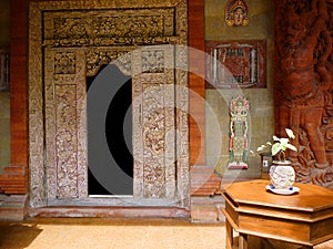 Ethnic traditional Balinese house entrance