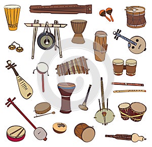 Ethnic traditional musical instruments