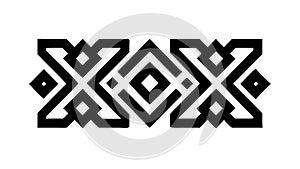 Ethnic Tribal Border Pattern Abstract Vector Design, vector design Generative AI