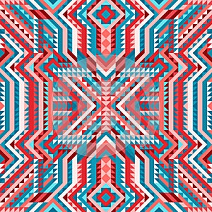 Ethnic tribal intricate seamless pattern aztec style