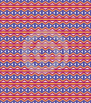 Ethnic Tribal Zigzag Geometric Vector Fabric Seamless Background Texture.Pattern Design Wallpaper