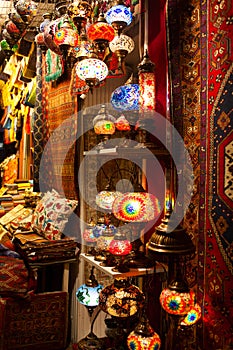 ethnic turkish souvenirs at Grand Bazar Istanbul photo