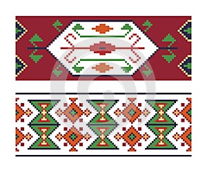 Ethnic Ukrainian seamless patterns