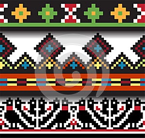 Ethnic Ukrainian seamless patterns