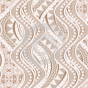 Ethnic waves seamless pattern photo