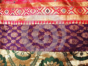 Ethnic work on Silk Fabric