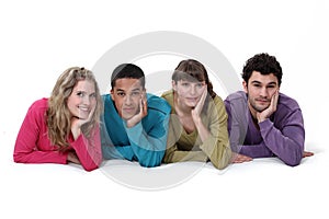 Ethnically diverse group of young people