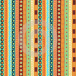 Ethnicity seamless pattern. Boho style. Ethnic wallpaper. Tribal art print. Old abstract borders background texture
