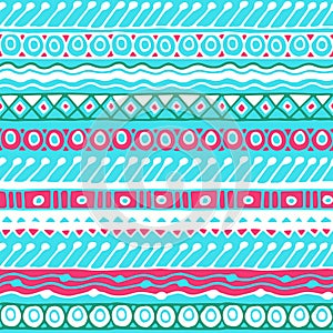 Ethnicity seamless pattern. Boho style. Ethnic wallpaper. Tribal art print. Old abstract borders background texture