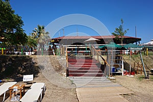 Ethnik beach bar in Sitonia, Greece