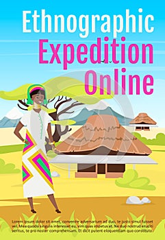 Ethnographic expedition online brochure template